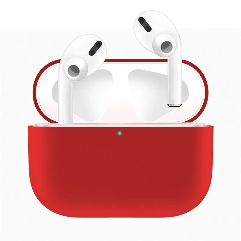 Ультратонкий силиконовый чехол для AirPods Pro 3 чехол для зарядки защитный чехол для AirPods противоударный чехол для Airpods Pro Аксессуары - Цвет: Red