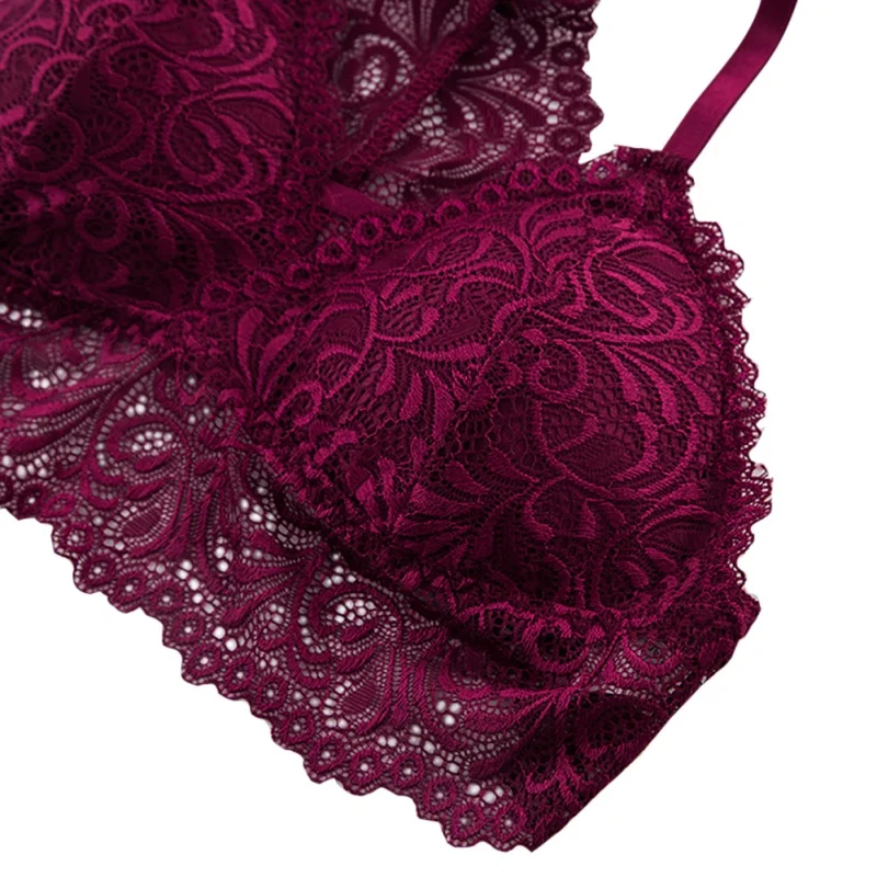 Hot Hot Sexy Lace Bra Sets Women Seamless Embroidery Bralette Wireless Breathable Underwear Lingerie Set