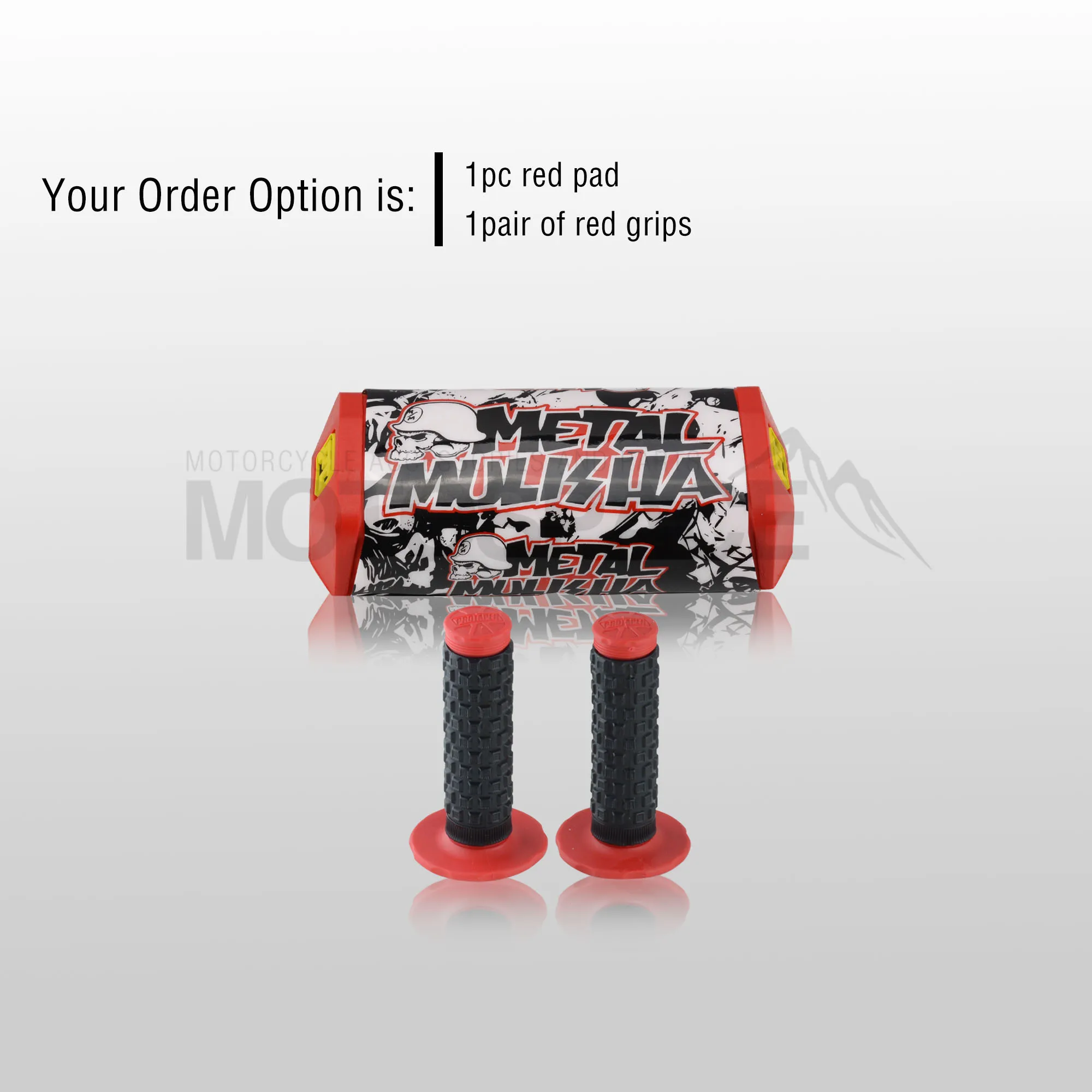 Red Pad Grip Руль для Pro Taper Pack Bar 1-1/" Renthal Fatbar Колодки Ручки Pit Pro Racing Dirt Pit Bike мотоцикл с адаптер cnc - Цвет: Red Pad Grip