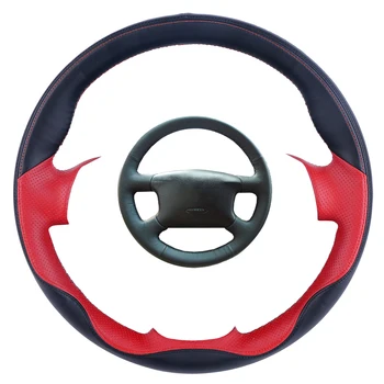 

Diy Steering Wheel Cover Leather Black Hand-stitched Car For Volkswagen Passat B5 Vw Golf 4 Skoda Octavia 1999-2005