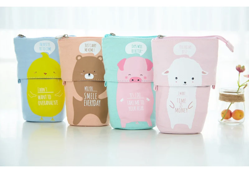 Cute Unicorn Pencil Case School Pencil Case for Girls Boys Penal Pen Box Cat Telescopic Stationery Bag Kit Large Pouch Supplies