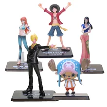 Figura de Anime japonés de una pieza Tony Chopper Robin Nami sanji después de 2 años PVC MODELO DE figura de acción colección juguete para regalo