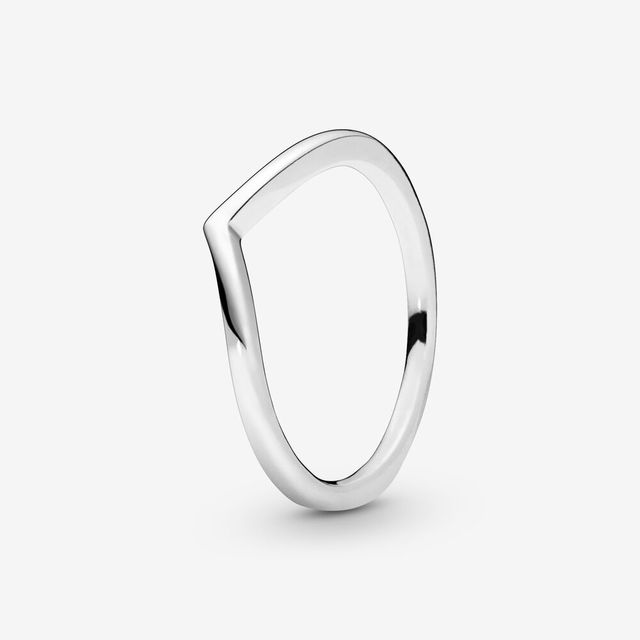 Sterling Silver Rings For Women Original Tiara Heart Wishbone Engagement Rose Gold Wedding Stacking Ring Crystals Jewelry