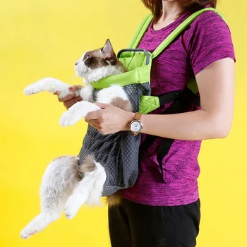

Pet Outdoor Travel Carrying Bag Double Shoulder Bag Front Chest Backpack Legs Out Front Carrier For Dogs Pet Supplies