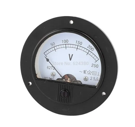 

62T2 AC150V 300V 450V 500V 600V AC 0-250V Customized voltage Analog Voltmeter Voltage Meter Measuring Gauge Class 2.5 90mm