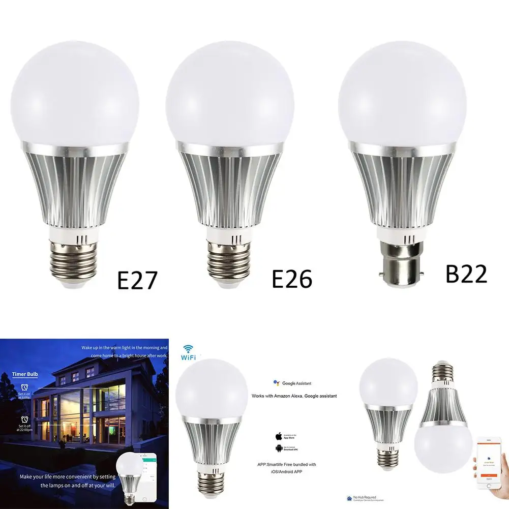 Big Watt Bulb Super Bright Wifi Light Smart High Power 18w 85-265V E27 B22 Home 360 Degrees LED Lamp Wireless WiFi Control | Лампы и