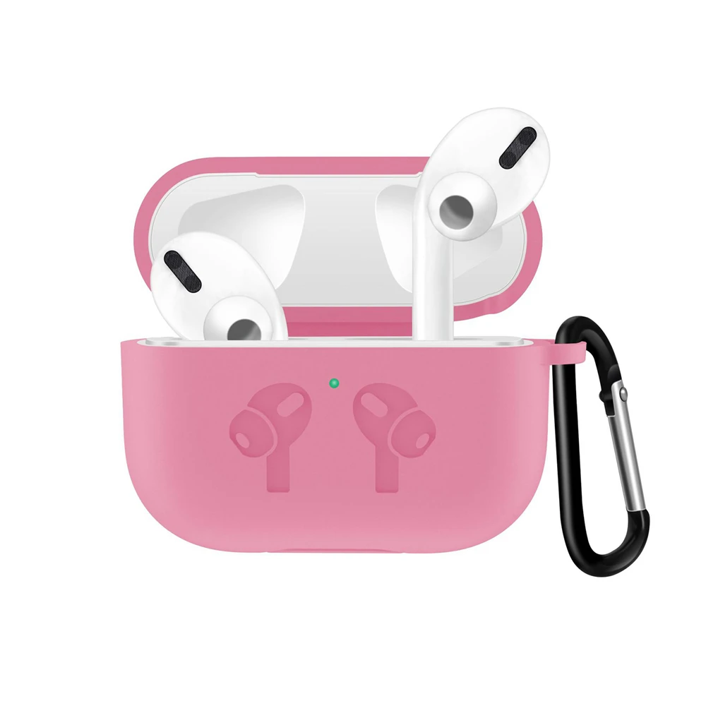 Чехол для наушников для Apple Airpods Pro, силиконовый защитный чехол, чехол для зарядки с пряжкой