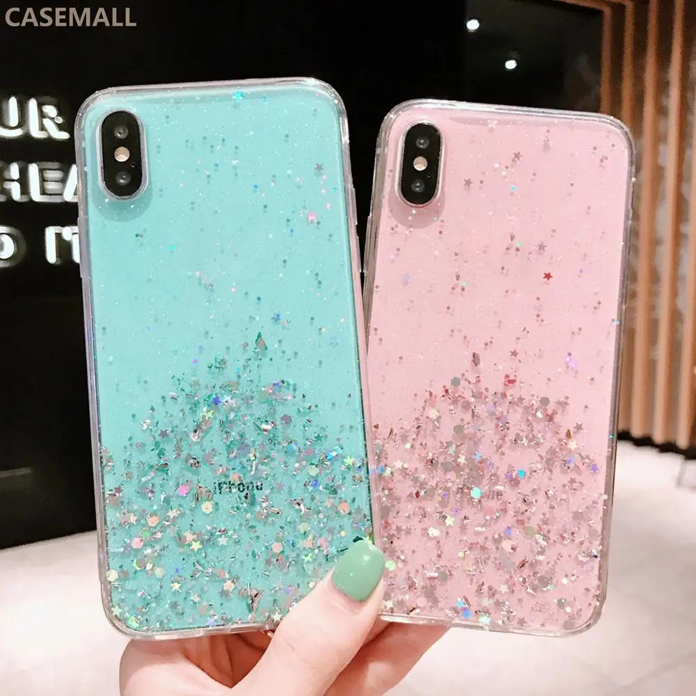 Чехол из мягкого ТПУ с блестящими звездами для Huawei P30 Lite P20 Pro P10 Mate 30 20 Honor 8 8x10 10i Y9 P