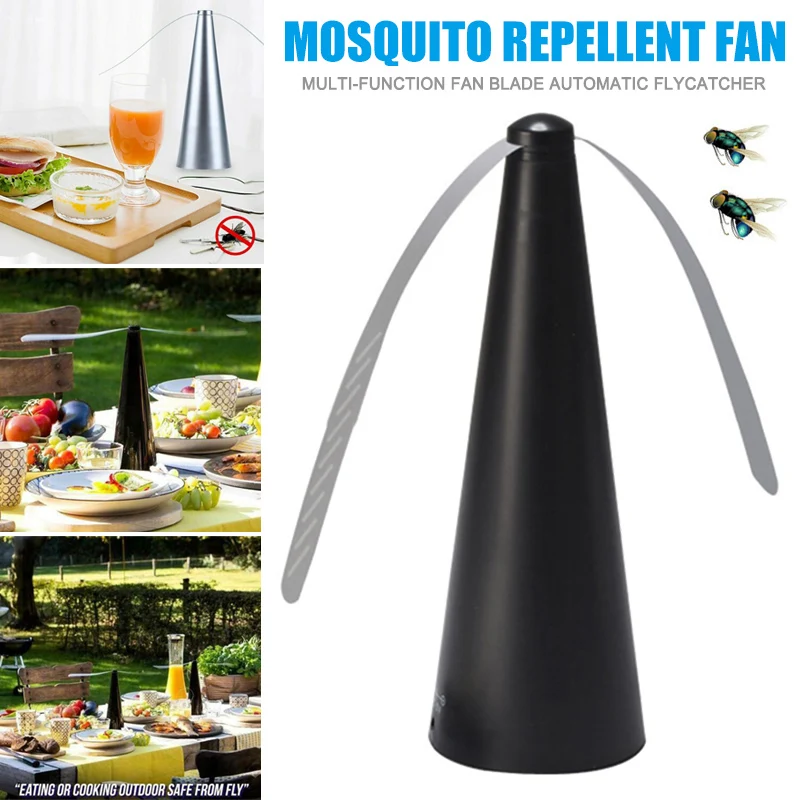 

Automatic Fly Trap Fly Repellent Fan Battery Power Multifunctional Flies Bugs Repellant Device JAN88
