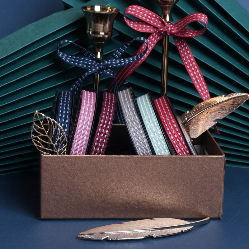 

Полосатая ткань в рубчик ленты 1 см 10 мм 3/8 "DIY заколки для волос Bricolage ремесла материал шнурки подарочная упаковка Швейные аксессуары