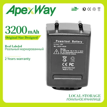 

Apexway Li-ion Rechargeable Tool Battery for Black Decker LB20 LBX20 LHT120 LLP120 LGC120 LBXR20 LB2X4020 ASL186K 3200 mAh 18V