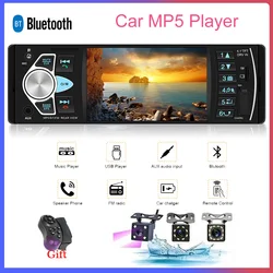 Autoradio récepteur FM Bluetooth 1 Din 4.1 ", avec caméra de recul et commande au volant, prend en charge USB, Audio stéréo, 4022D 