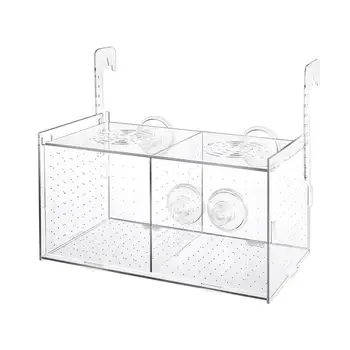 

POPETPOP Transparent Acrylic Fish Breeding Tank Isolation Box Aquarium Incubator Hatching Box