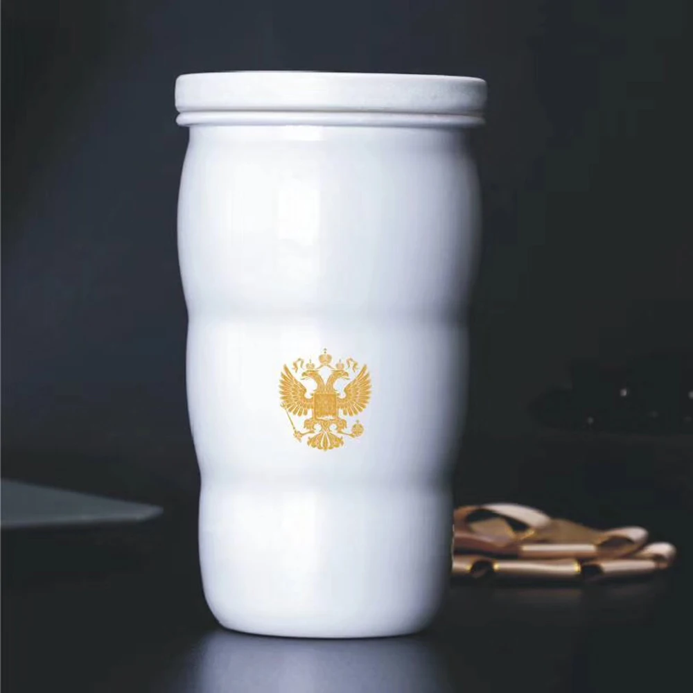 Новое поступление кружка из нержавеющей стали чашка Pu Оловянная с тем же абзацем кружка стаканы для Путиным G20 термос чашка стеклянная чашка бутылка - Цвет: Quality assurance