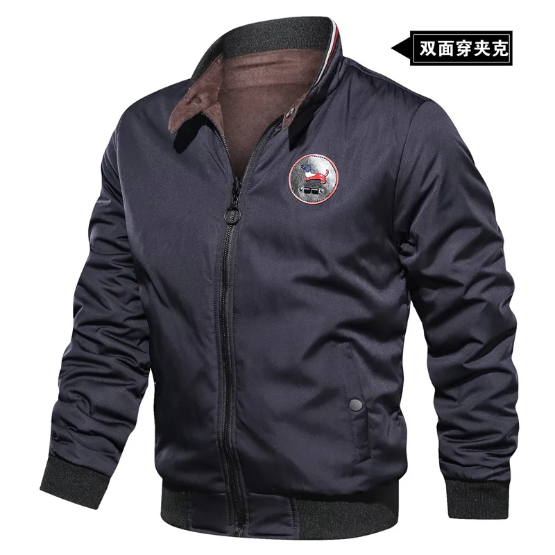 

Double-sided Wear Suede Large Size Casual Jacket Men's Autumn Baseball Uniform Pilots Coat Men's