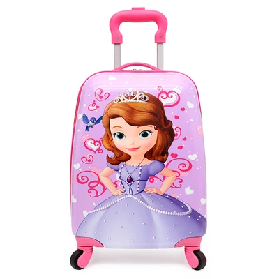16/18 дюймов Чехол на колесиках с рисунком принцессы для детей, путешествий, студентов, путешествий, багажа, детский чехол на колесиках, костюм, чехол для девочек, аниме, чехол на колесиках - Цвет: 18 inch