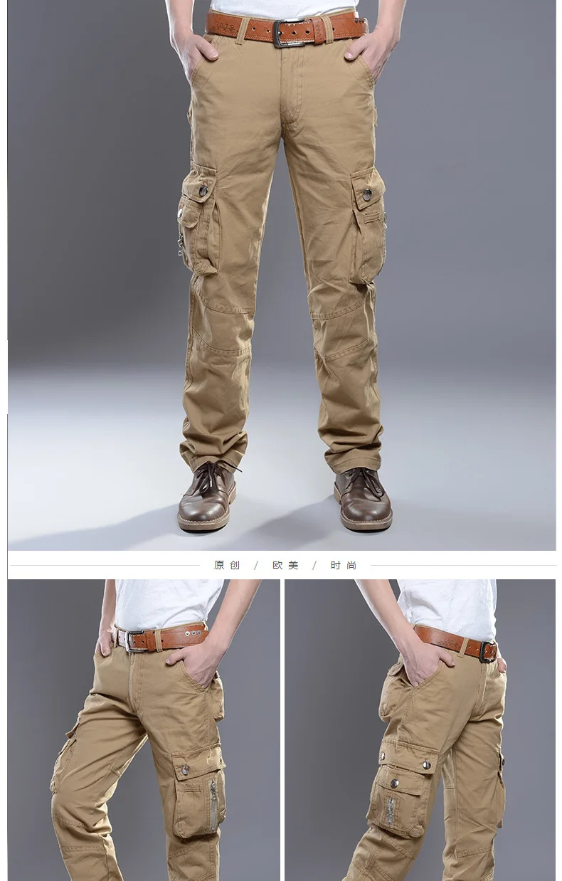 overalls warm winter with velvet thickening men casual pants pocket