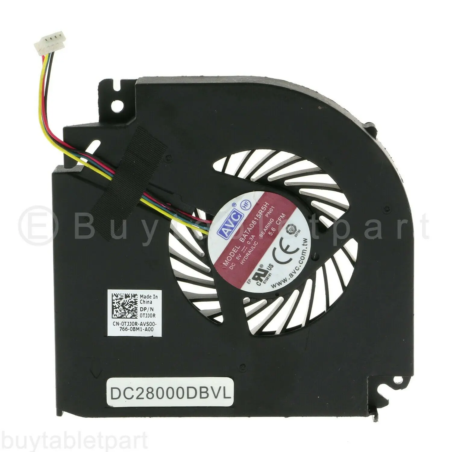 Ventilador de Refrigeração para Dell Cpu + Gpu Jianglun Novo Precision Gráficos Portátil Tjj0r 7ddm8 M6800 - Imagem 4
