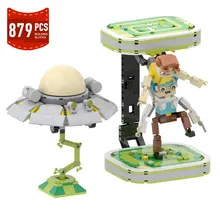 

MOC Science adventure Cartoon Tv Anime Figures Building Blocks Travel Through Time and Space Spaceship Bricks Toys for Kids Gift