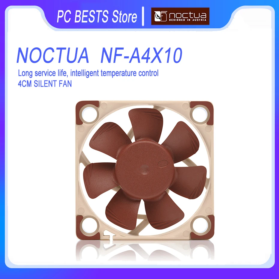 Noctua NF-A4x10 FLX 40mm Case Fan Quiet Cooling Fan 5V 12V PWM Intelligent Temperature Control Chassis Radiator Small Cooler Fan