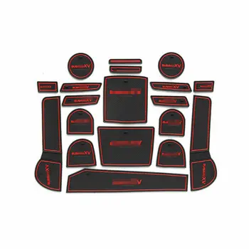 

Car Non-Slip Interior Soft Rubber Door Panel Mats Cup Holder Pad For Subaru XV 15-16