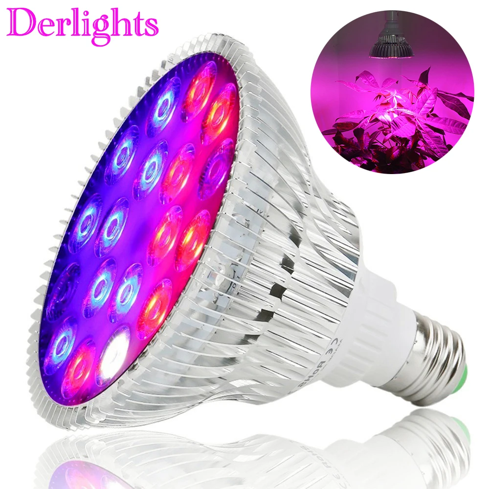 УФ-лампа Светодиодная полного спектра для выращивания растений 54 Вт 85-265 в перем.