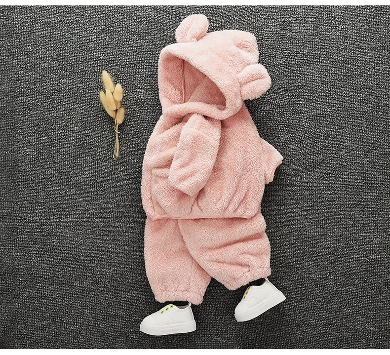 Baby Girl Clothes Set Hooded Baby Boy Clothes Autumn Winter Infant Baby Clothing Set Coat+ Pants 2pc Baby Clothes Baby Outfit