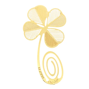 

Gold clover Bookmark sheet metal gift souvenir book reading various forms