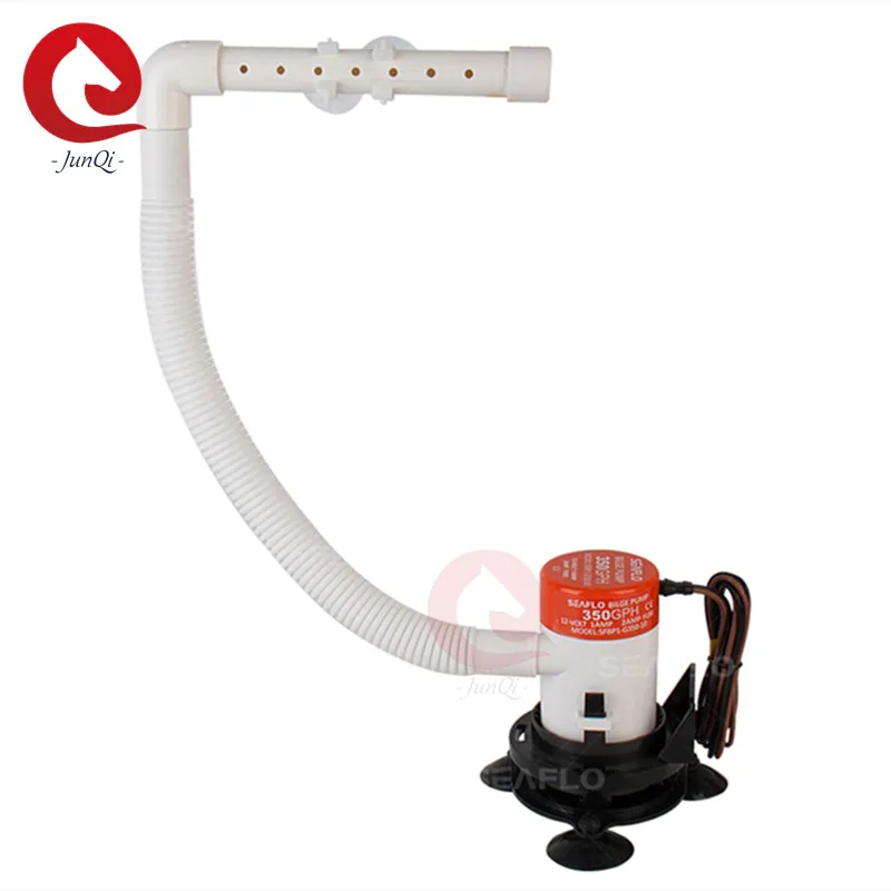 10 Series 350GPH Seaflo เครื่องเติมอากาศแบบพกพาชุด 12V Livewell ตลับปั๊ม Baitwell ปั๊ม Hosepipe สําหรับตกปลา 1