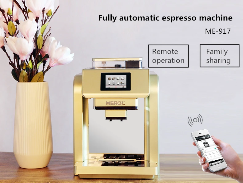 ME-917 Ali интеллектуальная автоматическая кофемашина домашняя итальянская маленькая свежая помольная кофейная