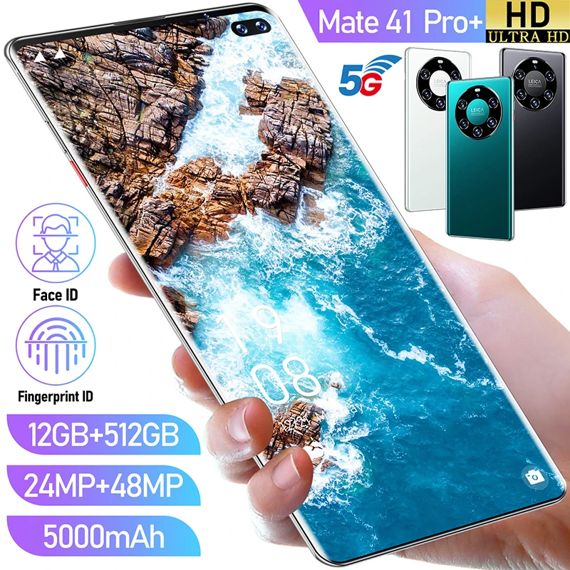 Global Version Mate41Pro+ 6.6-inch 12GB+512GB Smart Phone 4G/ 5G GPS Mobile Face Unlock 100% Original | Мобильные телефоны и