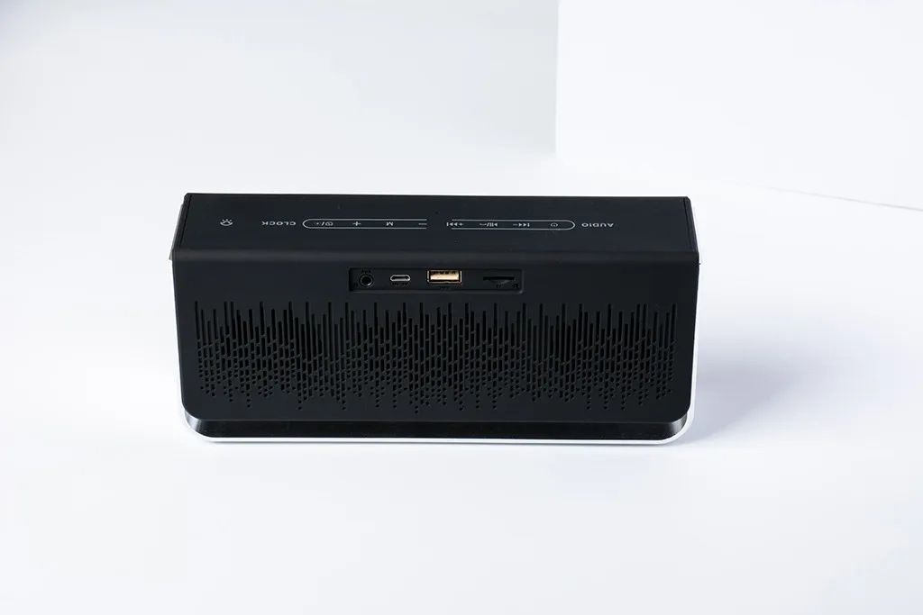 Беспроводной Bluetooth динамик Bluetooth 4,2 2000 мАч батарея светодиодный светильник будильник с fm-радио зеркальный дисплей zz5