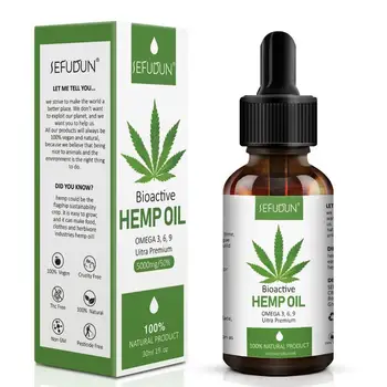 

30ml 100% Organic CBD Oil 5000mg Bio-active Hemp Oil Extract Drop for Pain Relief Reduce Anxiety Help Sleep Essential Oils