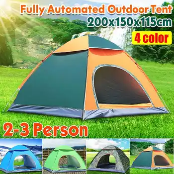 

Automatic Pop-Up Outdoor Family Camping Tent 2-4 Person Recreation Double Couple Travel Tent Easy Open Ultraviolet-proof Tents