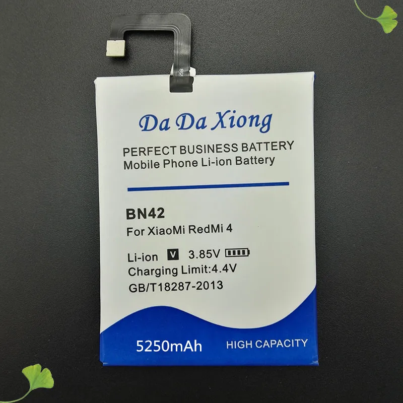 Новинка 5250mAh Модель [BN42] батарея для Xiaomi Redmi 4 батарея, BN 42 батарея для Xiaomi Hongmi 4 для 2G ram 16G rom Edition