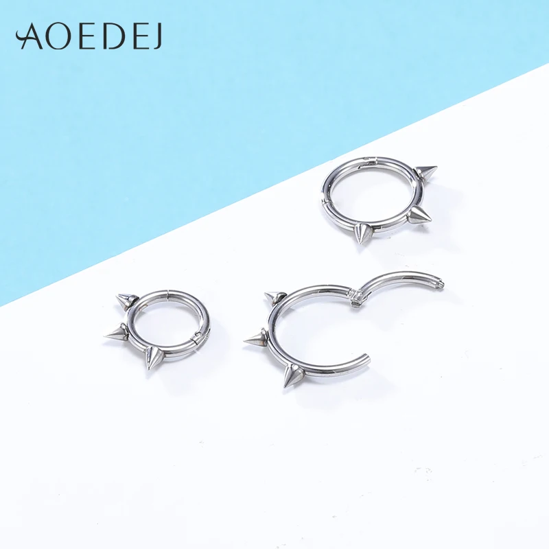 AOEDEJ 16G Stainless Steel Cone Spiral Hinged Segment Ring Hoop For Septum Daith Helix Cartilage Piercing Body Jewelry Women piercing jewelry body piercing jewelry body jewelry