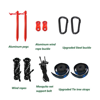 Aricxi Hammock Portable Camping Hammock Folding Backyard Parachute Rope Hammock Garden Tree Hammock with Mosquito Net 5