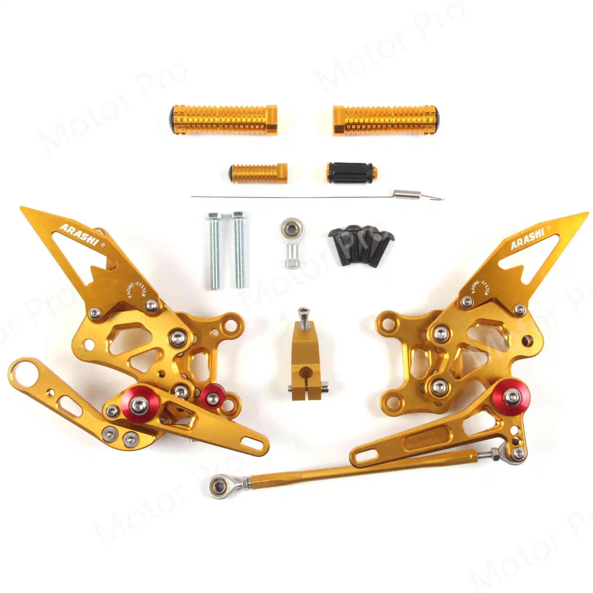 Регулируемые подножки для Aprilia RSV4 R FACTORY 2009-2012 аксессуары для мотоциклов подножки Rearsets 2010 2011 CNC алюминий - Цвет: 2.0 Gold