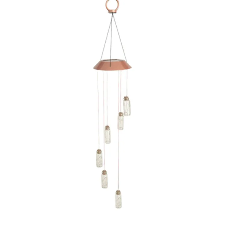 ABUI-Solar Powered Led Wind Chime Garden Hanging Spinner Light Color Changing Lamp