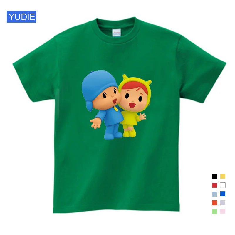 Свитер для малышей Модная Милая футболка с принтом Pocoyo пуловер для малышей Детские толстовки Одежда для мальчиков и девочек Новинка года; сезон весна