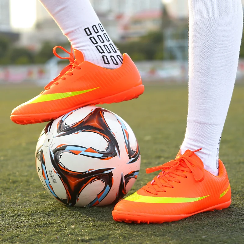 Дизайнерская детская обувь для мальчиков-подростков, Zoom Phantom Venom Pro TF Superfly 7 Elite Orange Cleat CR7, футбольная обувь для детей