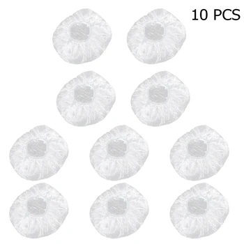 

Women Men Pleated Anti Dust Hat 10pcs Disposable Shower Cap Anti Dust Elastic Hat for Spa Hair Salon Bathroom