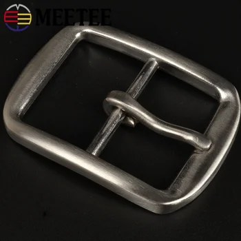 

Meetee ID40mm Mirrored Brushed Stainless Steel Pin Belt Cowboy Buckle for Men's Waist Bands F1-36 DIY Leather Craft Accessories
