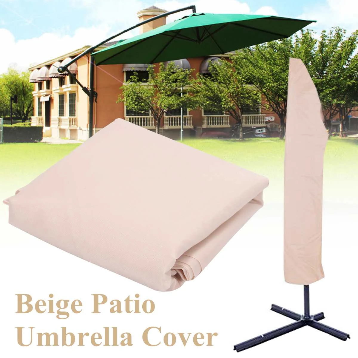 Garden Weatherproof Patio Cantilever Parasol Hanging Umbrella Patio Sun Shade Outdoor Umbrella Cover Waterproof Polyester Rain Covers Aliexpress