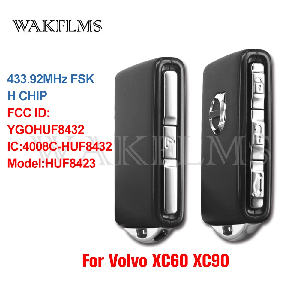 Оригинальный смарт ключ OEM 433 МГц с чипом H для Volvo XC60 XC90 V90 S90 XC40 V60 2015 2016 2017 2018 2019 2020