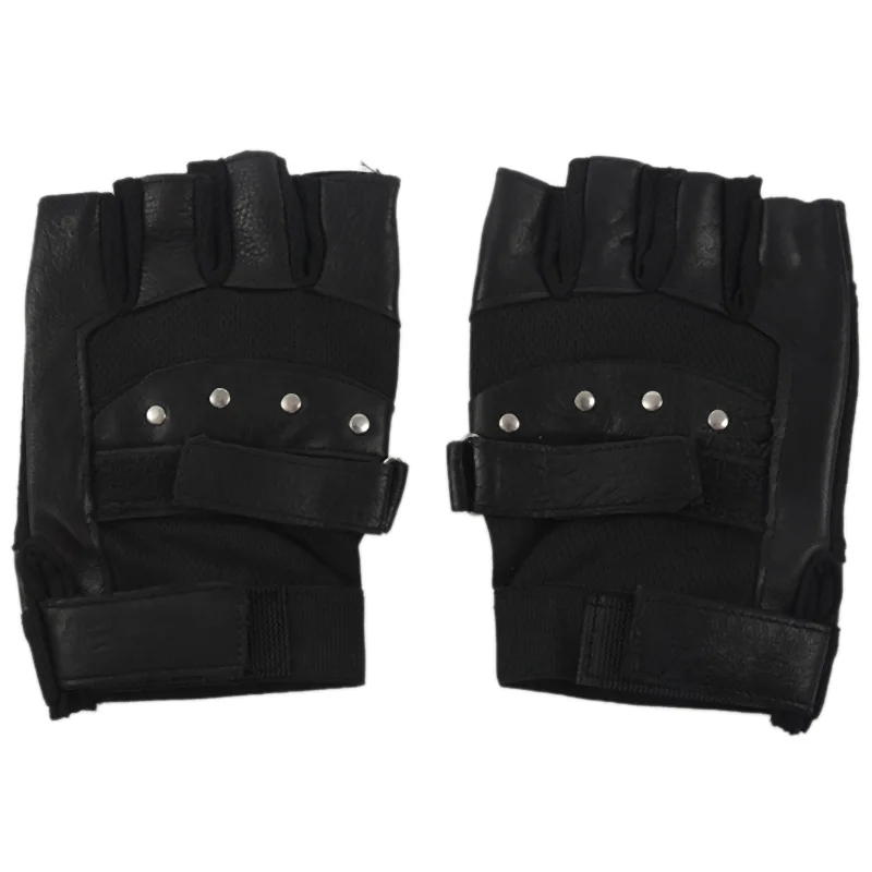 Мужские Мягкие мотоциклетные теплые перчатки без пальцев из овечьей кожи | Спорт