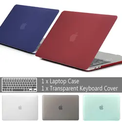 Новый чехол для ноутбука Apple MacBook Air Pro retina 11 12 13 15 mac book 13,3 дюймов с сенсорной панелью рукав в виде ракушки + крышка клавиатуры
