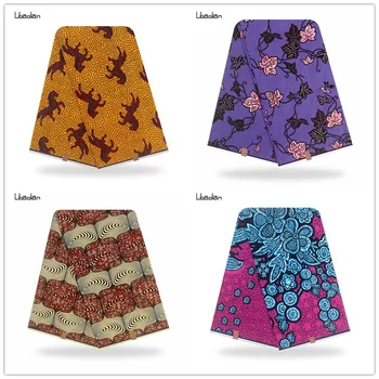 

2020newest african wax prints fabric 6yards high quality Nigeria Ankara wax fabrics cotton fabric for sewing dresses F28-2