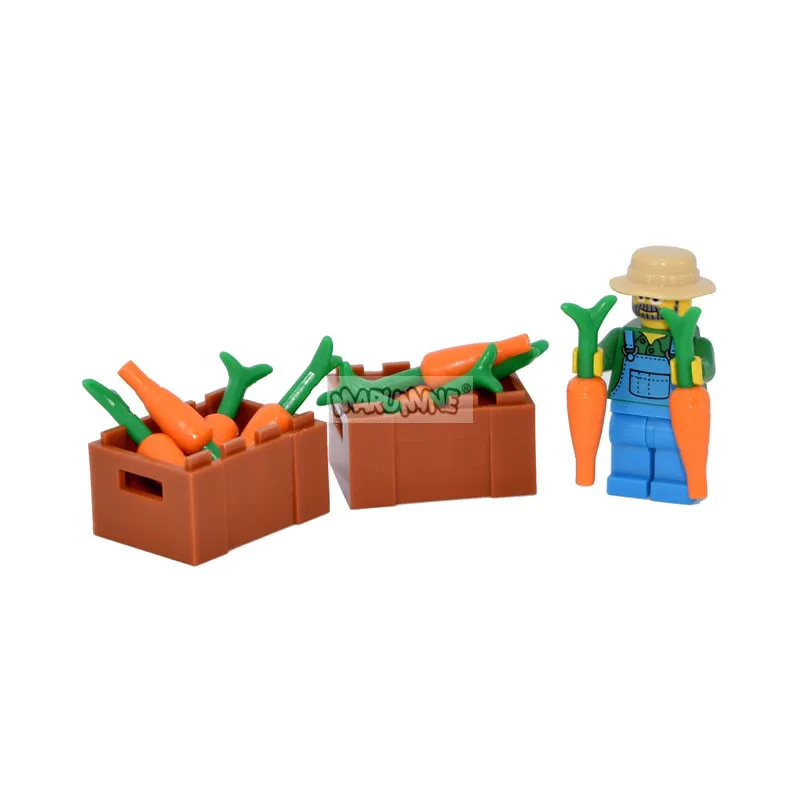 Marumine 100 шт./лот морковь кирпичи часть игрушки 3172 33183 MOC строительные блоки оптом совместимые основные бренды