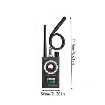 Detector de señal RF inalámbrico antiespía, cámara GSM, buscador de errores de Audio, lente de señal GPS, localizador RF, rastreador de detección 1MHZ-6,5 GHZ K18